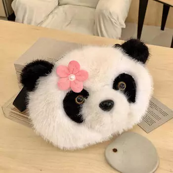 Мягкая модная женская сумка через плечо с мультяшным рисунком в виде цветка