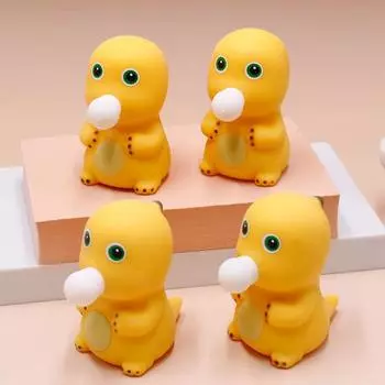 Мягкая молочная кукла-дракон, музыкальная кукла, сжимающая игрушки, мультяшные игрушки-драконы, игрушки для взрослых и детей жёлтый