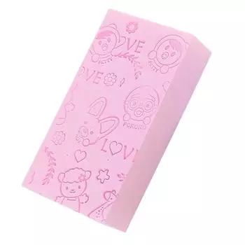 Мягкая мультяшная детская губка для ванны, щетка для втирания для малышей розовый