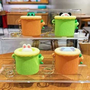 Мягкая мультяшная кукла-фиджет, эластичная игрушка-щипок, брелок, милая игрушка-животное, забавная белый