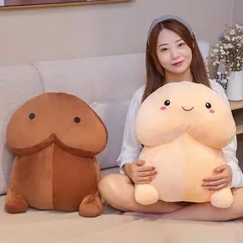 Мягкая на ощупь плюшевая игрушка, декомпрессионная, портативная, уникальная, мягкая, имитация пениса, декоративная подушка для повседневной жизни 10cm A