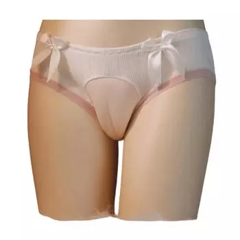 Мягкая накладка Кружевной маскировочный силиконовые трусы Свободные [cocoriko] Мужские трусы, Одежда для кроссдрессинга, Брюки, Нижнее белье, (JP, Алфавит, Размер, R_White)