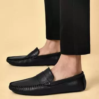 Мягкая натуральная кожа мужская повседневная обувь итальянские мужские лоферы мокасины мужские туфли на плоской подошве дышащая обувь для вождения досуга прогулки 36