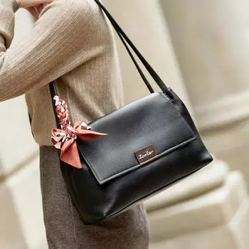 Мягкая натуральная кожаная сумка через плечо из натуральной кожи женская с двойным ремнем деловые сумки женские сумки