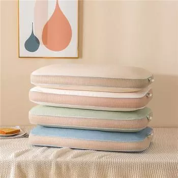 Мягкая наволочка Подушка из латекса для взрослых и детей Подушка из латекса Подушка для шейного позвонка Высокая и низкая подушка Подушка без давления 70 * 40 * 13Cm memory cotton