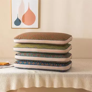 Мягкая наволочка Подушка из латекса для взрослых и детей Подушка из латекса Подушка для шейного позвонка Высокая и низкая подушка Подушка без давления 70 * 40 * 13cm Memory Cotton