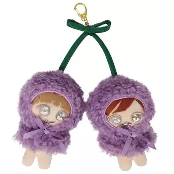 Мягкая одежда 10 см пончо брелок-подвеска Oshikatsu Cherry Dress Up мягкая кукла Kpop корейские концертные товары R80 фиолетовый S [Cross Marberry]
