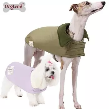 Мягкая одежда для кошек Одежда для плюшевых собак Осенняя и зимняя одежда для собак породы золотистый ретривер Теплая хлопковая одежда Ветрозащитная одежда S