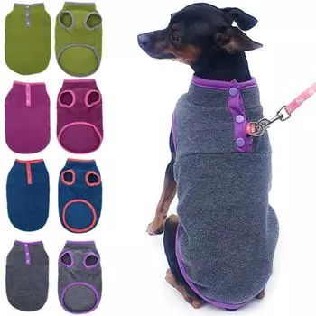 Мягкая одежда для маленьких и больших собак, теплая одежда для домашних животных на весну, осень и зиму L темно-синий