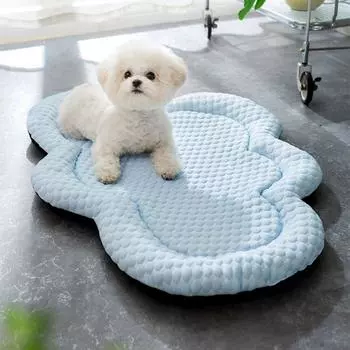 Мягкая охлаждающая подушка для домашних животных в форме облака для собак 3D-коврик для охлаждения, универсальная ледяная подушка для кошек, осень S зелёный