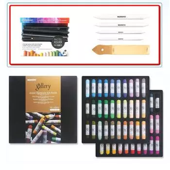 Мягкая пастель ручной работы художников Mungyo Gallery с набором для рисования (пни, наждачная бумага, держатель), набор из 60 цветов 60 Color Bundle