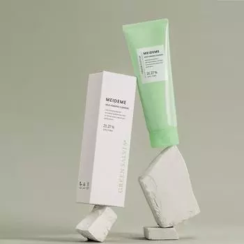 Мягкая пенка для умывания Meideme Green Salvia 180 мл, Глубокое очищение, Увлажнение, Корейская косметика, Kbeauty, образец