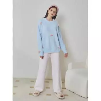 Мягкая пижама для женщин осень-зима полубархатный милый бант свободный костюм костюм домашняя одежда One Size