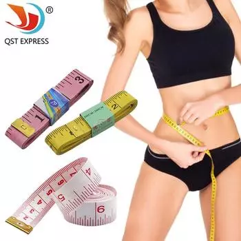 Мягкая пластиковая рулетка 1,5 м 2 м - двойная дюймовая и сантиметровая линейка для пошива и измерения одежды 2*150cm with iron head