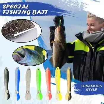 Мягкая пластиковая рыба, силиконовая резина, рыба, 10 см, 6 г, мягкая рыба, аксессуары для плавания, рыбалка, искусственный ПВХ A чёрный