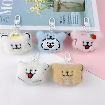 Мягкая плюшевая брошь-подвеска в виде щенка из мультфильма - милый аксессуар для волос и сумки Back Opening