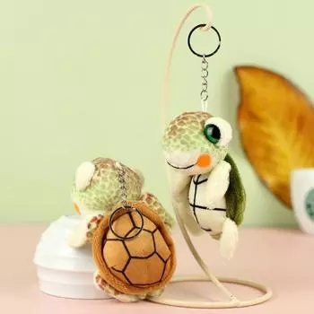 Мягкая плюшевая черепаха брелок плюшевая игрушка черепаха брелок кавайная черепаха кукла кулон детские игрушки коричневый