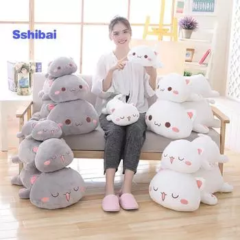 Мягкая плюшевая хлопковая игрушка-подушка-кукла с кошками-детский подарок для дома 50cm