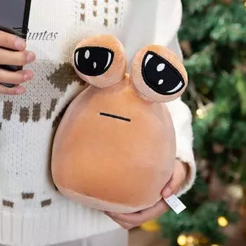 Мягкая плюшевая игрушка Alien Kawaii, плюшевая кукла с большими глазами Alien Triangle, мягкая плюшевая кукла для детей Brown