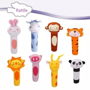 Мягкая плюшевая игрушка для младенцев, развивающая животных, мягкая игрушка для младенцев, игрушка-погремушка