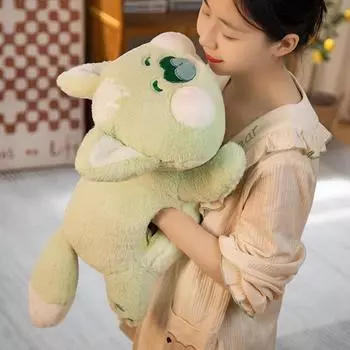 Мягкая плюшевая игрушка-кошка, мягкая игрушка-кошка, мягкий чехол для руки, милый детский утешительный ультрамягкий подарок на день рождения, 60 см 60cm зелёный