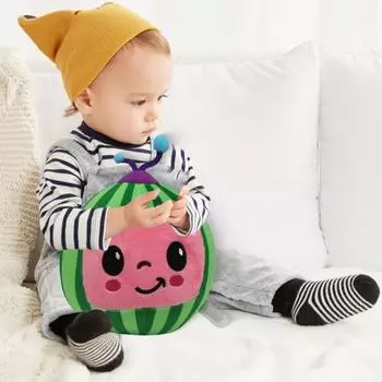 Мягкая плюшевая игрушка-кукла в виде арбуза, подарок для детей, мальчиков и девочек, мягкий полипропиленовый хлопок, наполнитель 3D, веселая фруктовая подушка, подарок для детей зелёный