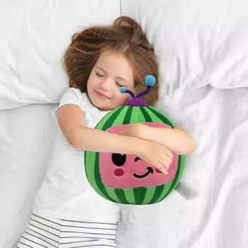 Мягкая плюшевая игрушка-кукла в виде арбуза, подарок для детей, мальчиков и девочек, мягкий полипропиленовый хлопок, наполнитель 3D, веселая фруктовая подушка, подарок для детей зелёный