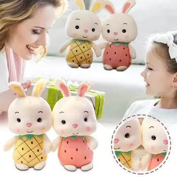 Мягкая плюшевая игрушка, пасхальный шарф, милый милый кролик для детей, праздничные подарки розовый