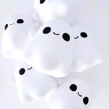 Мягкая плюшевая игрушка-призрак, мультяшные куклы на Хэллоуин, креативные украшения для фестиваля, девочка белый