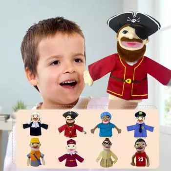 Мягкая плюшевая игрушка, ручная кукла для игрового дома, озорная забавная игрушка-марионетка с рабочим ртом, детский подарок на день рождения, Рождество, Хэллоуин, вечеринку One Size