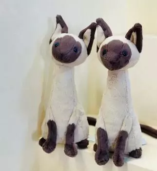 Мягкая плюшевая игрушка «Сиамская кошка», фигурка куклы, подарок для взрослых. One Size