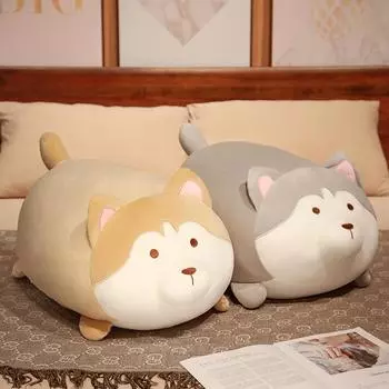 Мягкая плюшевая игрушка собака хаски сиба-ину кукла подушка для домашнего дивана-кровати декоративная подушка для ребенка подруга ребенок компаньон подарок 35cm