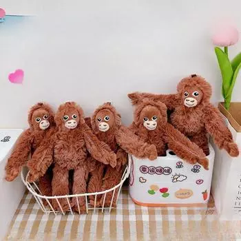 Мягкая плюшевая игрушка в виде милой гориллы, орангутангов, обезьяны, милого животного, брелок для ключей для девочки и мальчика, подарок на день рождения, Рождество
