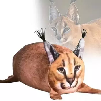 Мягкая плюшевая игрушка в виде мультяшного кота, милая большая плюшевая подушка для поясницы