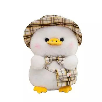 Мягкая плюшевая игрушка в виде утки из ПП-хлопка, желтая плюшевая игрушка в виде утки с ртом, детские праздничные подарки 25cm белый