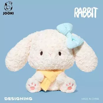 Мягкая плюшевая игрушка «Зайчик» — очаровательный плюшевый кролик для детей, успокаивающий компаньон для сна и подарок на день рождения Sitting height 35cm