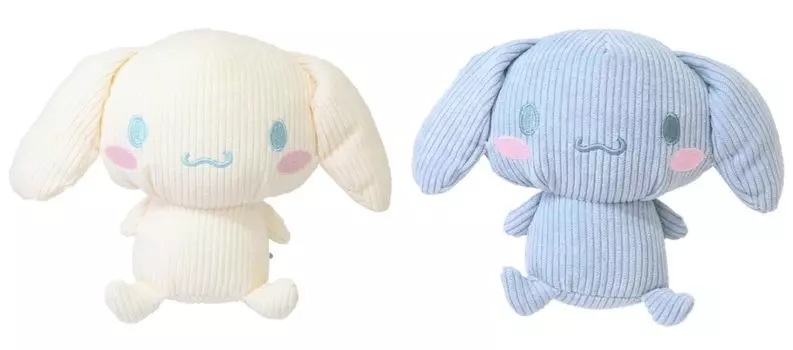 Мягкая плюшевая кукла Cinnamoroll из вельвета, набор из 2 штук, ширина 20 см, компания K (Кремовый/Синий) ок.