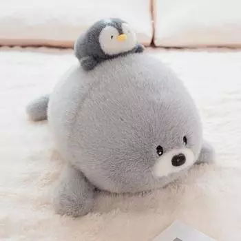 Мягкая плюшевая кукла «Морской лев», плюшевая игрушка 50 см, очаровательный пушистый пингвин
