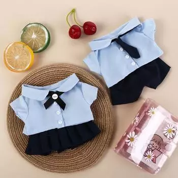 Мягкая плюшевая кукольная одежда Preppy Cotton JK Uniform 20CM Doll Plush Toys Clothing Birthday Gift shirt&tie&skirt