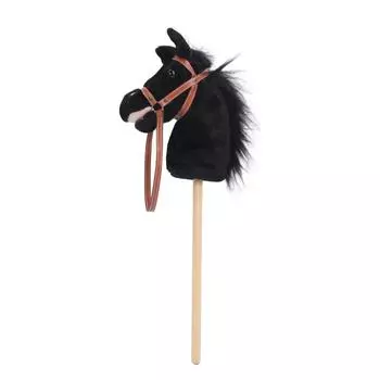 Мягкая плюшевая палка для верховой езды для детей, развитие равновесия, прочный деревянный шест, мягкая плюшевая голова лошади