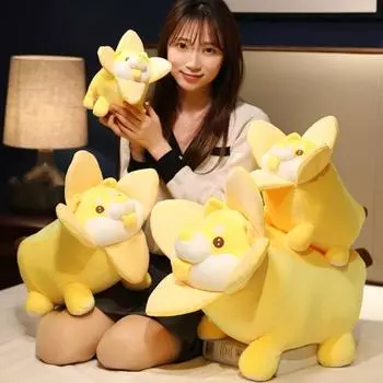 Мягкая плюшевая подушка-банан для собаки, удобная креативная форма животного в форме полипропиленового хлопка, модная игрушка для объятий для домашних животных 45cm