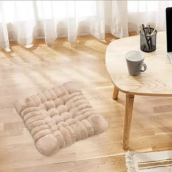 Мягкая плюшевая подушка для пола, подушка для стула, мягкая, симпатичная для спальни, кровати, дивана, Square Khaki