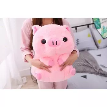 Мягкая плюшевая подушка Love Pink Pig, набитая супер милая круглая свинья, высококачественная кукла, подарок для ребенка, подарок на день рождения 40cm розовый