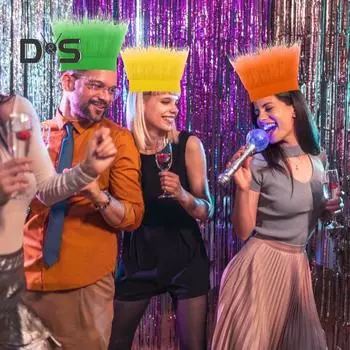 Мягкая плюшевая повязка на голову, реквизит для костюма, реквизит для выступлений в стиле хип-хоп, клубная вечеринка, эластичная шапка-парик, имитация шапки-бини с короткими волосами зелёный