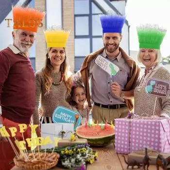 Мягкая плюшевая повязка на голову, реквизит для костюма, реквизит для выступлений в стиле хип-хоп, клубная вечеринка, эластичная шапка-парик, имитация шапки-бини с короткими волосами жёлтый