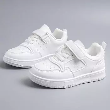 Мягкая подошва, детские белые туфли, весна и осень, новые белые спортивные туфли для мальчиков, летняя обувь для девочек 27