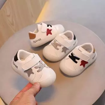 Мягкая подошва для малышей, весна/осень, детская обувь, спортивная обувь для девочек, 0-2 года 15-19 size серый