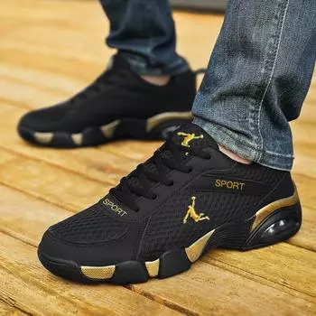 Мягкая подошва дышащая мужская обувь новая летняя студенческая спортивная обувь с сетчатой поверхностью повседневная модная обувь нескользящая кроссовки 38