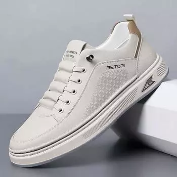 Мягкая подошва, мягкая поверхность, одна педаль, покрытие для ног, мужские повседневные маленькие белые туфли, весенняя мужская обувь, тренд 2025 года, новая обувь для скейтбординга, универсальная 39