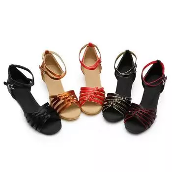 Мягкая подошва женская обувь для латинских танцев детская обувь для девочек латинские танцы детская женская профессиональная танцевальная обувь низкий каблук 4 см 31 королевский синий